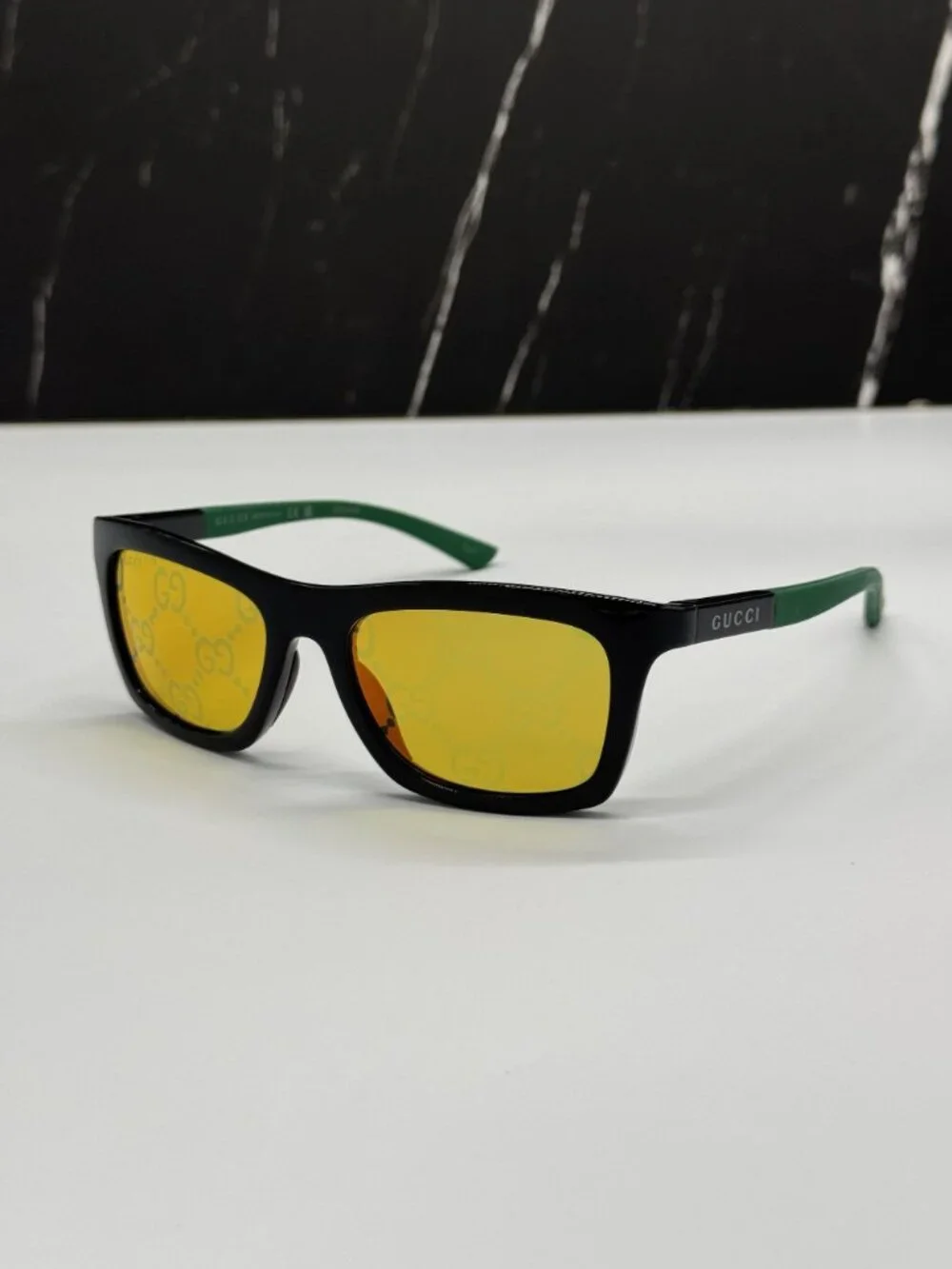 NEW GUCCI GG1735S 005 BLACK/GREEN UNISEX SUNGLASSES